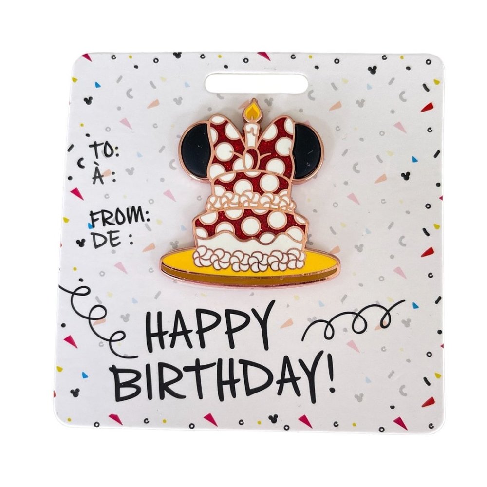 Disney Minnie Mouse Happy Birthday Cake Pin - Picture 1 of 4